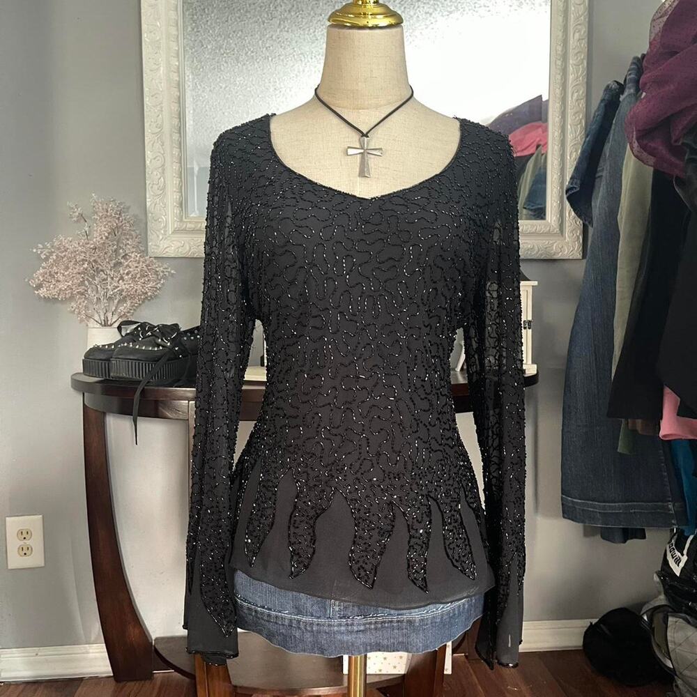 Y2k beaded top size